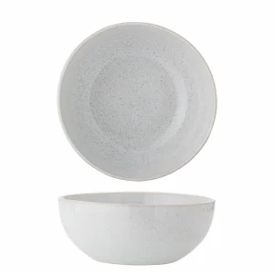 Servierschale Steingut weiß, Ø 22,5 cm, 9 cm hoch – Bloomingville Addison